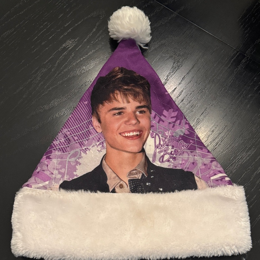 Justin Bieber Christmas Santa Hat